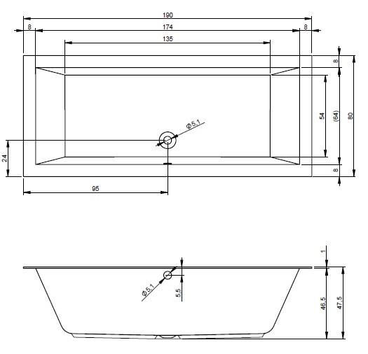 BT0400500000000_lux8 Ванна Riho Lugo Santreyd  - Вид №5