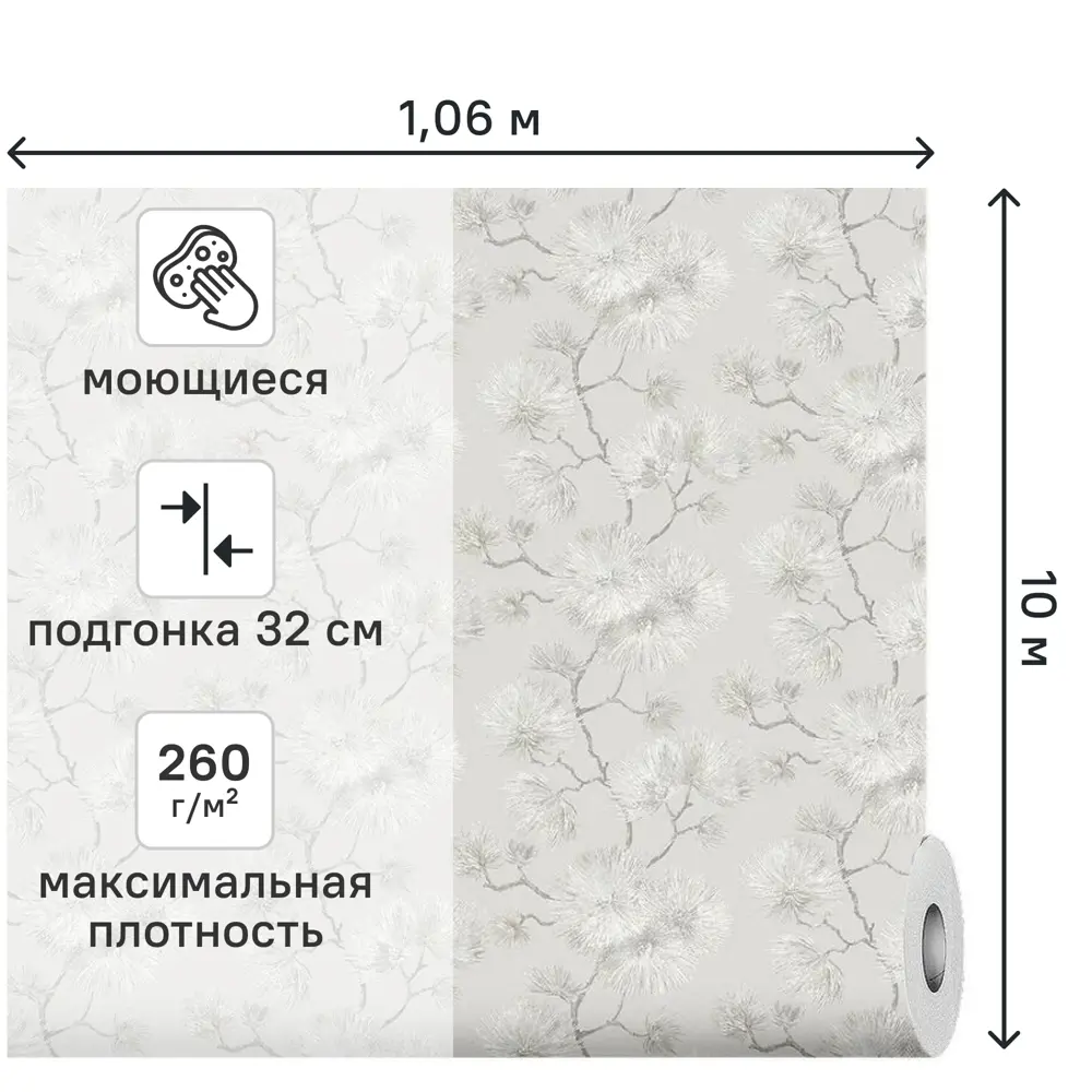 Обои флизелиновые Grandecolife Okinava бежевые 1.06 м R201104 STLM-2084664 - Вид №1