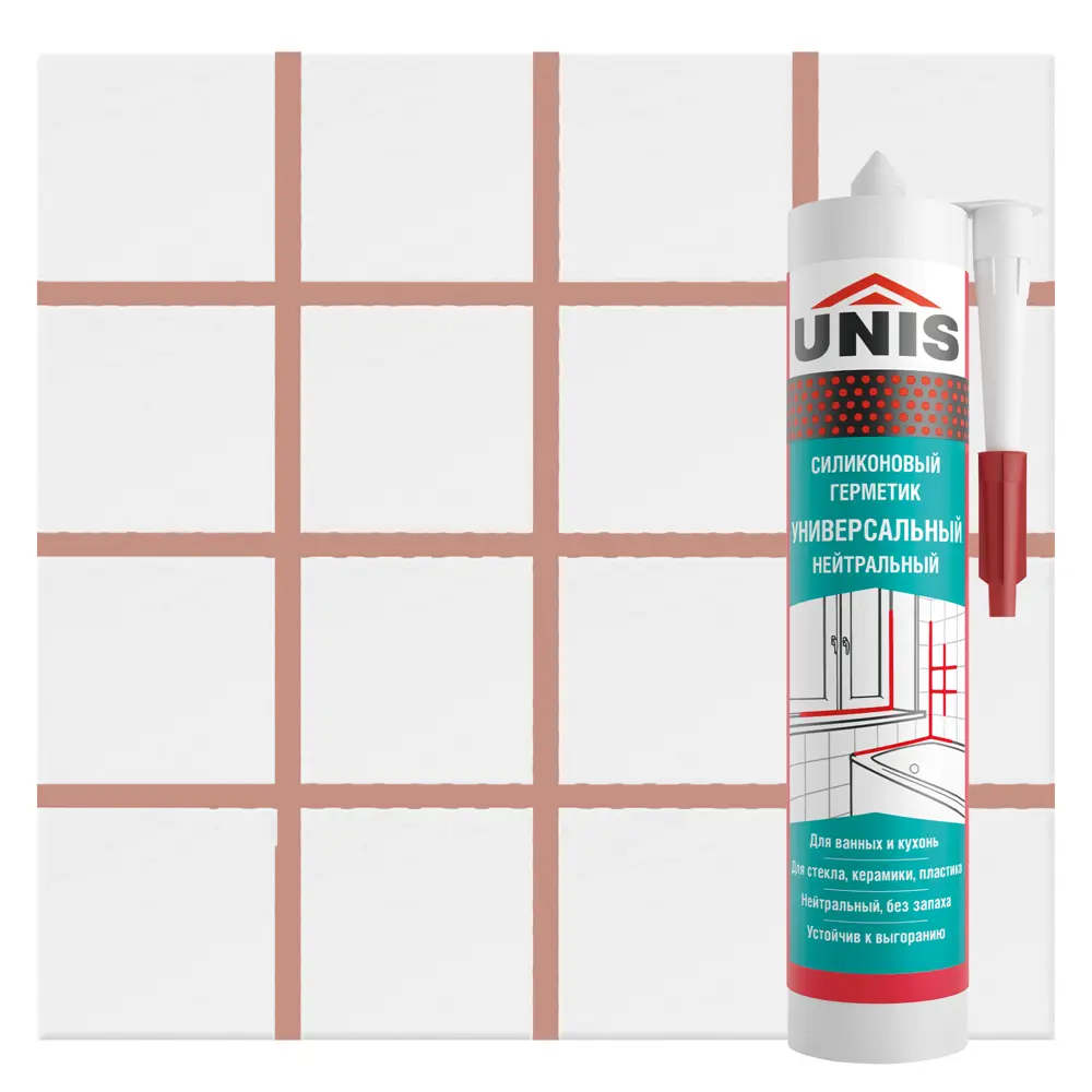 Герметик силиконовый Unis UN-80 какао 300 мл Santreyd STLM-2000745