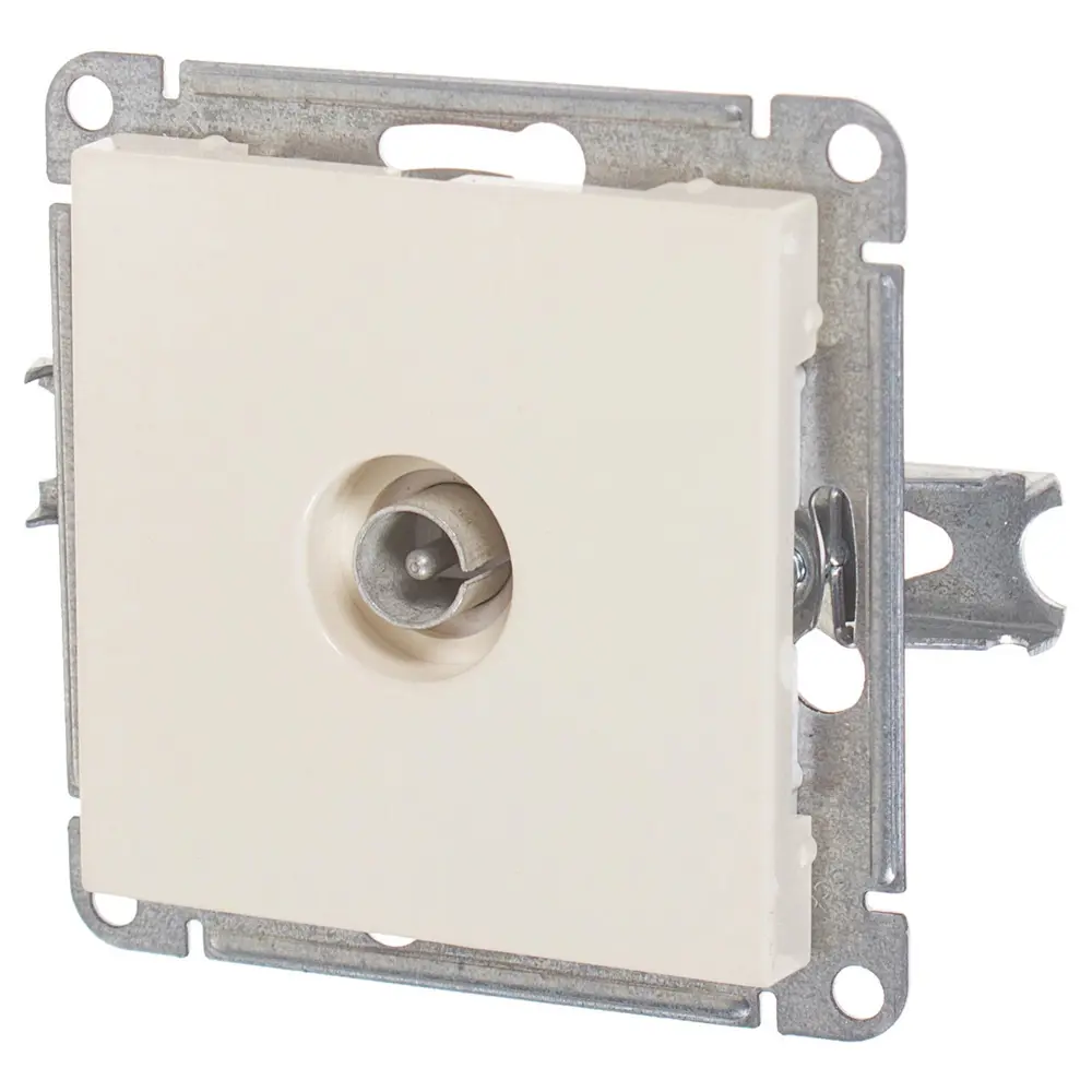 TV-розетка SYSTEME ELECTRIC W59 для скрытого монтажа в цвете слоновая кость 18799324 STLM-0012755 - Вид №2