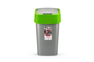 16150402 Контейнер для мусора FLIP BIN 25л, зеленый 02171-P80-00 CURVER