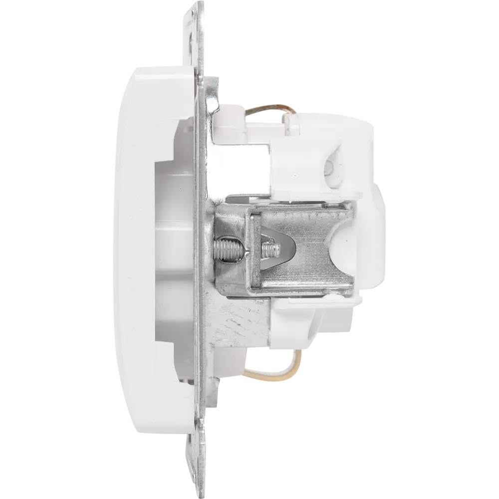 Розетка встраиваемая Systeme Electric Glossa с заземлением цвет молочный STLM-2120310 - Вид №2