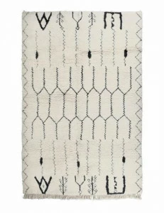 AFOLKI Прямоугольный шерстяной коврик с геометрическими мотивами Beni ourain Taa1105be