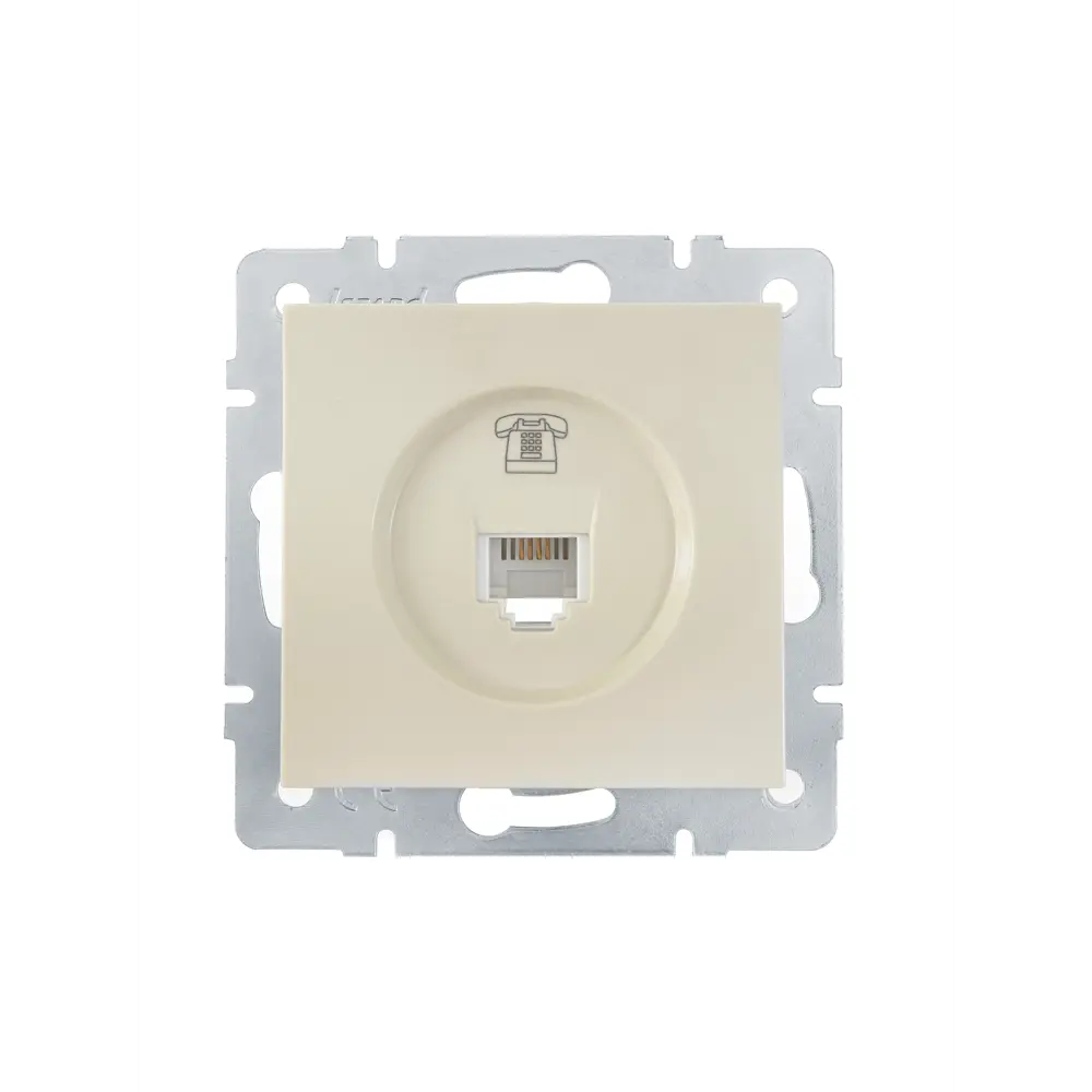 Телефонная розетка встраиваемая Lezard Vesna евро цвет кремовый STLM-2141836 - Вид №2