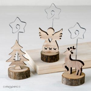 NW234 Упаковка из 3 декоративных деревянных карточек или фотографий Dekoraniaevents Navidad