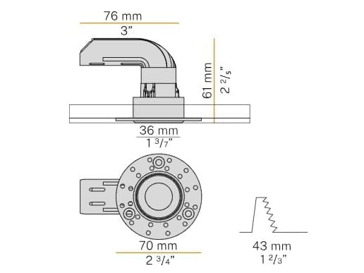 Литье под давлением алюминиевый круглый светодиодный прожектор In Stock Panzeri ARCH-00076458 - Вид №2