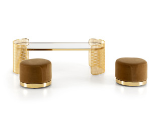 Низкая консоль с пуфом