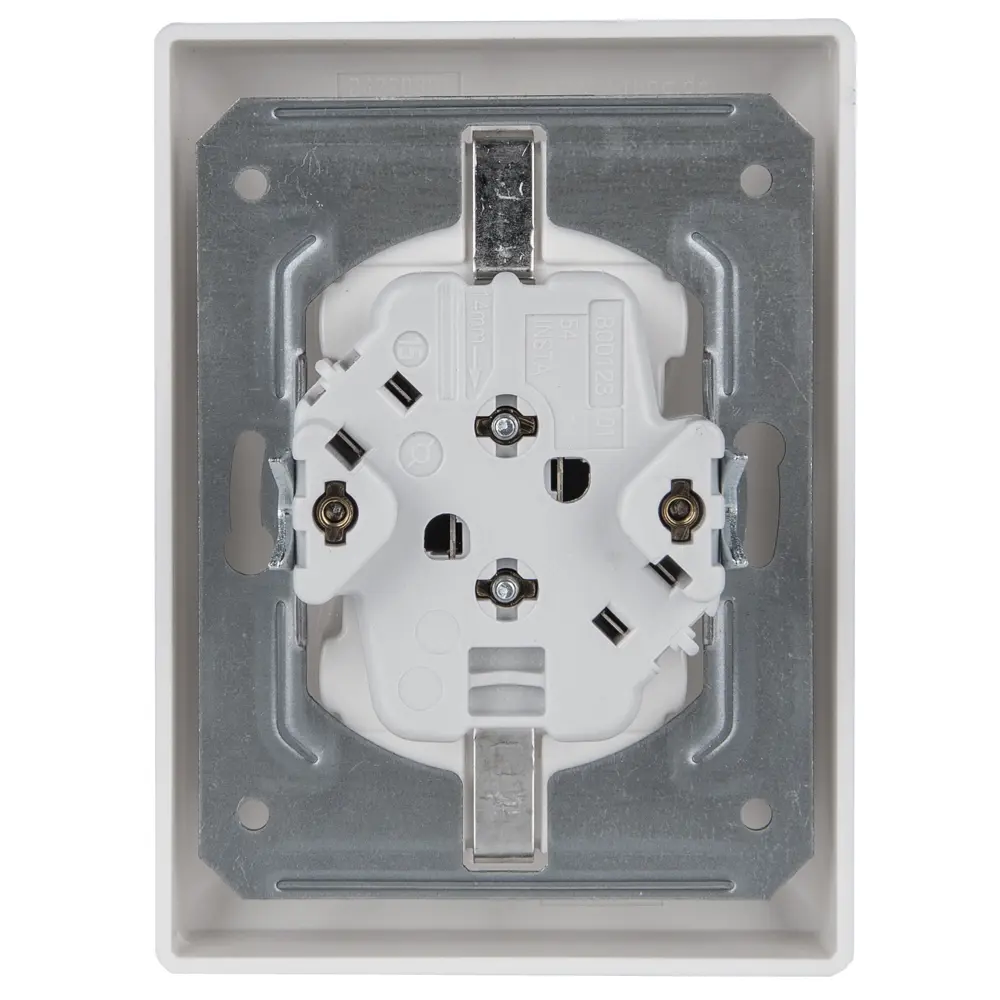 Розетка Jung EcoProfi 2 разъема с заземлением моноблок цвет белый STLM-2003884 - Вид №2