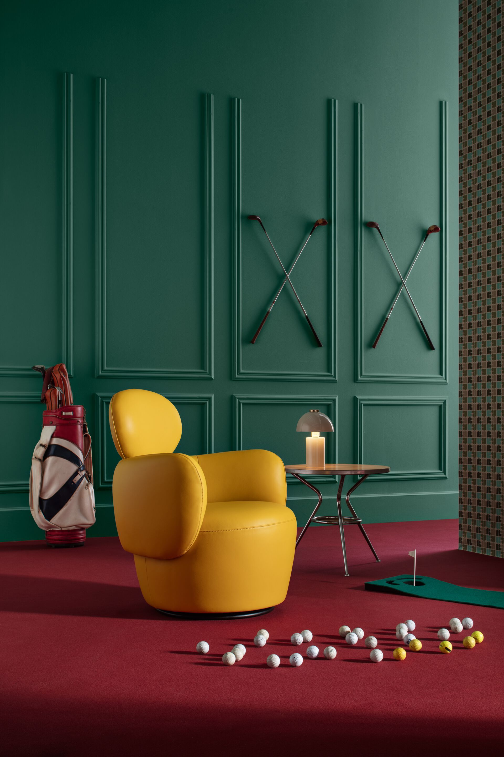 Кожаное вращающееся кресло с подлокотниками AERRE ITALIA SILLAGE ARCH-00129252 - Вид №2