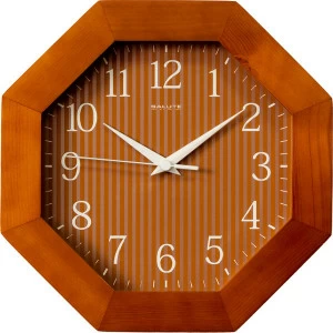 Часы настенные коричневые восьмиугольные "Салют" ДС-ВВ27-438 САЛЮТ  00-3872887 Коричневый