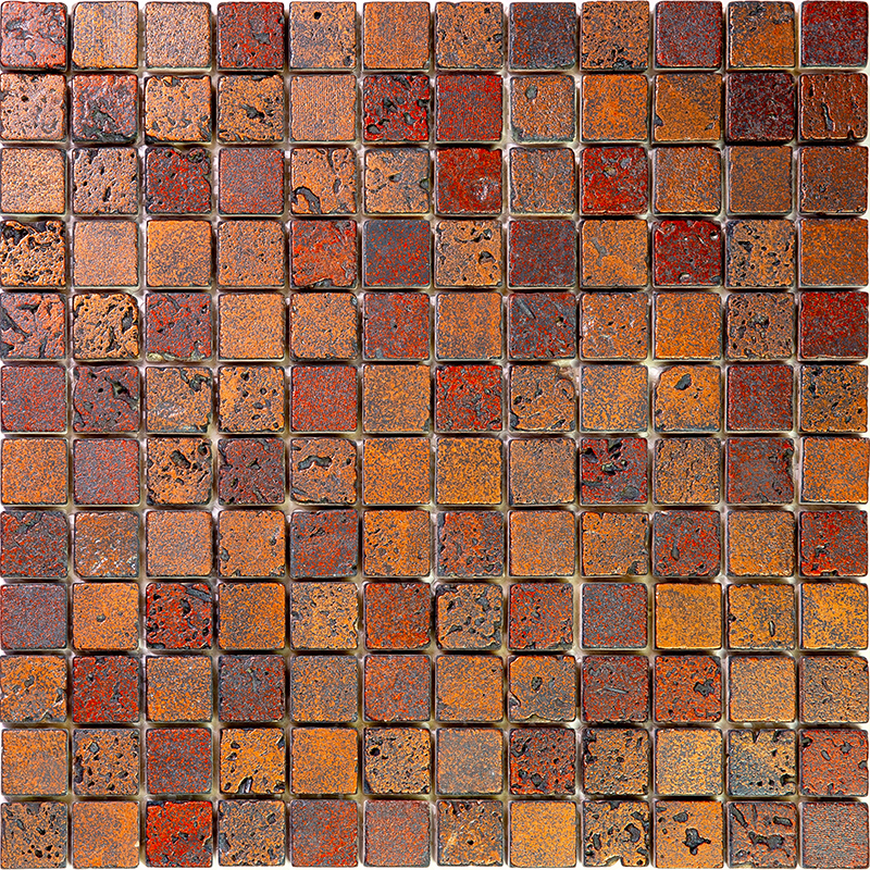 90414797 Декоративная мозаика RBZ-2-5-305x305 30.5x30.5см травертин цвет коричневый Royal Bronze STLM-0220894 SKALINI