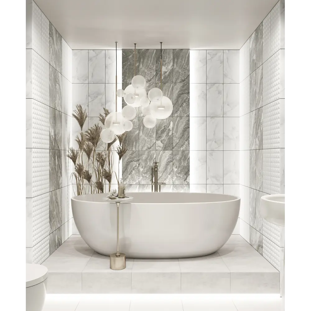 Настенная плитка Culto Asana Stone 20x40 см 1.2 м² цвет серый STLM-2006222 - Вид №5