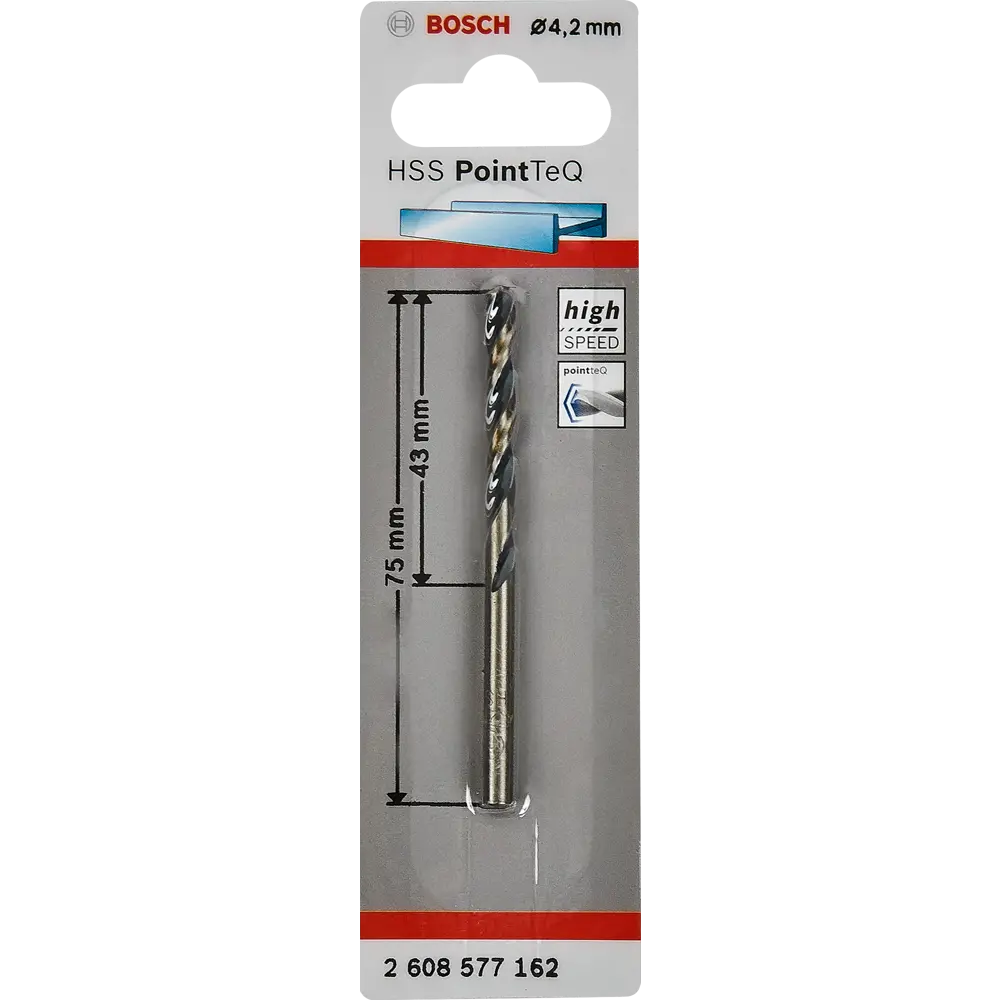 Сверло по металлу Bosch HSS Pointteq 4.2x43 мм BOSCH PROFESSIONAL STLM-2007083 - Вид №3