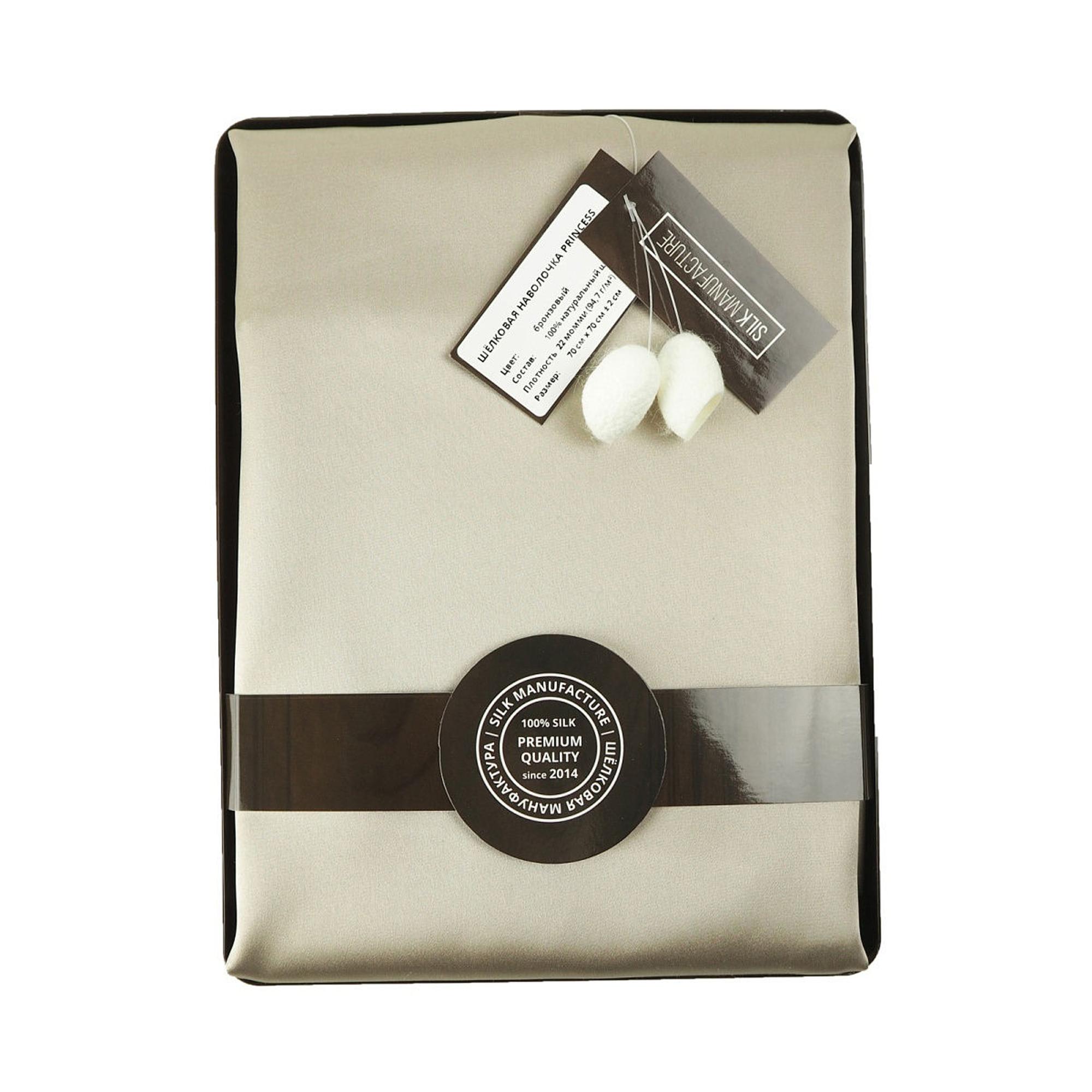 Наволочка princess77bronze, 70x70 см, шелк, 1шт, цвет бронза SILK MANUFACTURE 90520684 - Вид №4