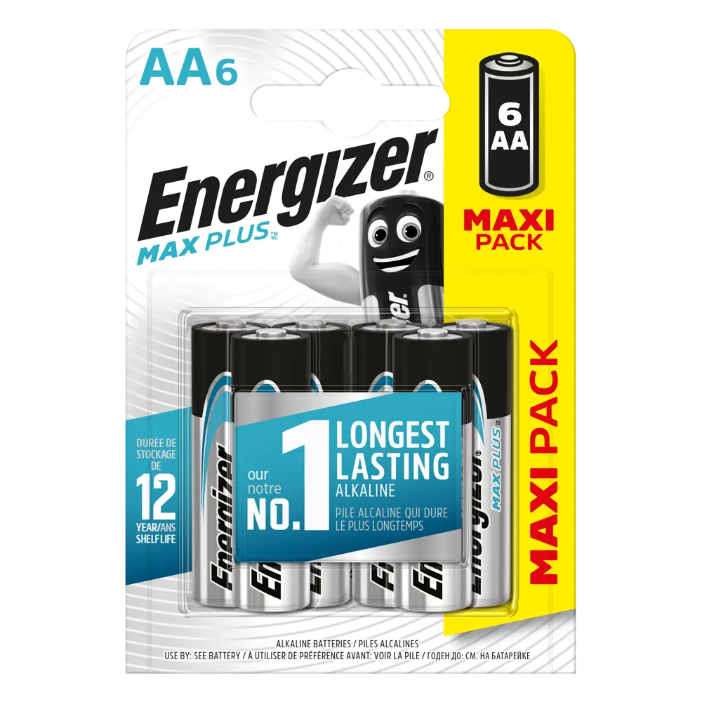 Батарейка Energizer Max Plus AA (LR6) алкалиновая 6 шт STLM-2109877