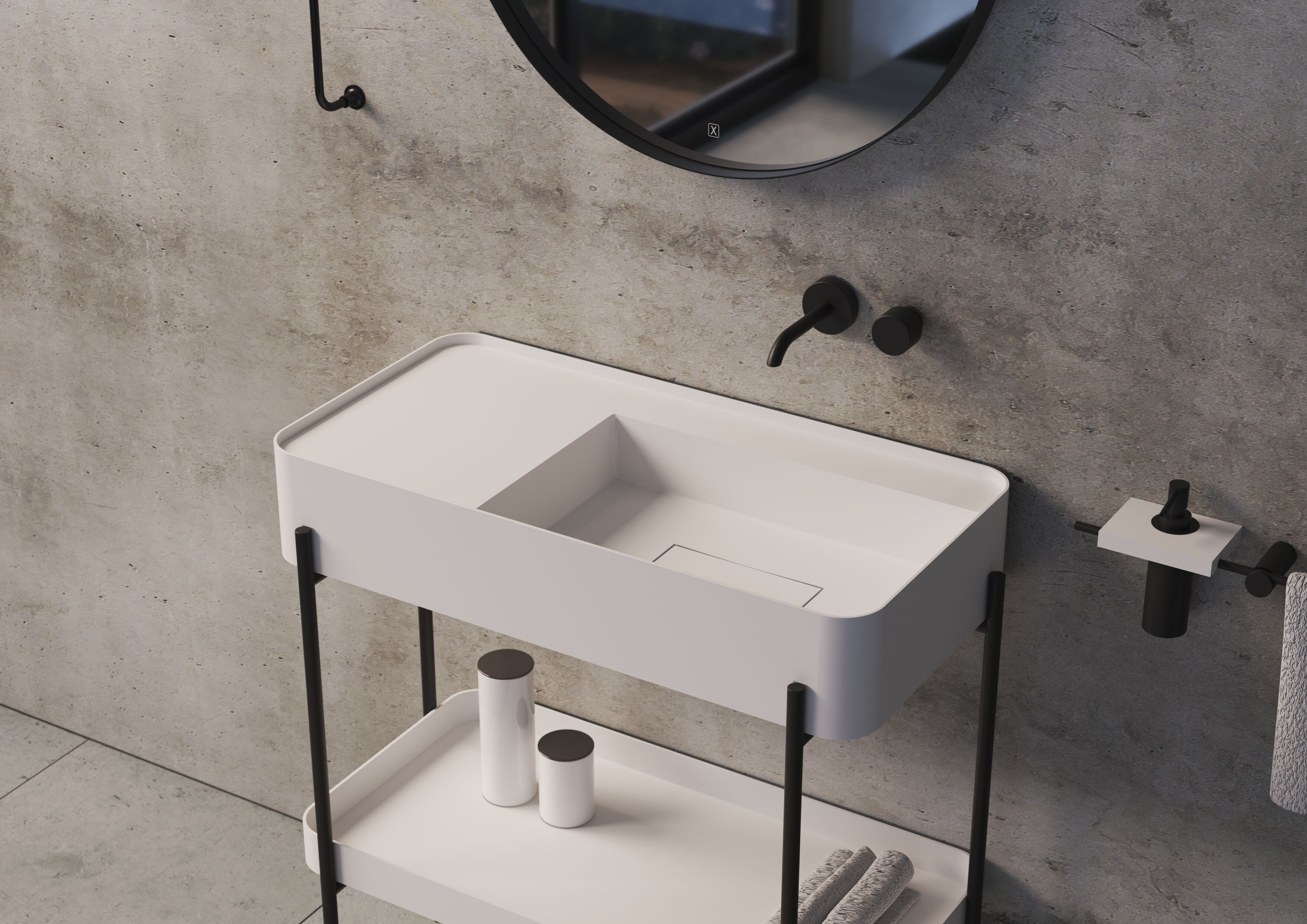 Одноместная напольная раковина GSG Ceramic Design MADRID ARCH-00120215 - Вид №2