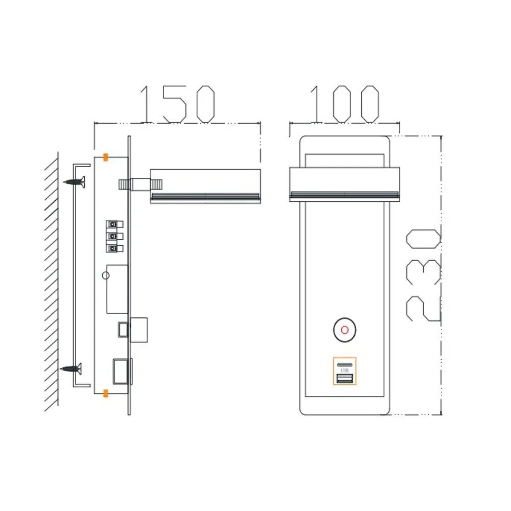 Настенный светильник Freya Sol с USB-портом 7Вт черный/латунь 89345564 STLM-0928740 - Вид №9