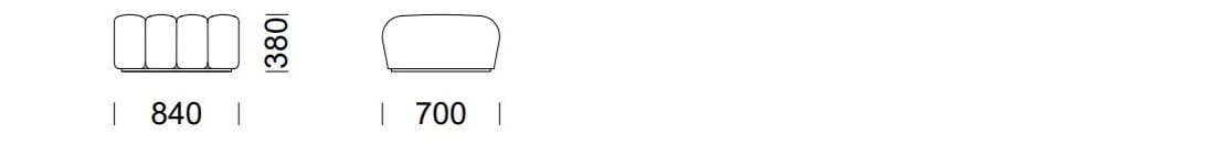 Прямоугольный пуф из ткани Nobonobo Wadi ARCH-00049525 - Вид №8