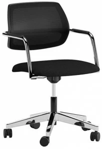 Ersa Регулируемое по высоте офисное кресло из ткани с 5 спицами и подлокотниками Alegria