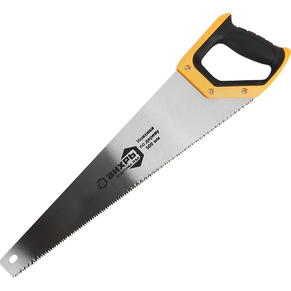 Ножовка ВИХРЬ 500 мм с трехгранной заточкой и эргономичной рукояткой 84596491 STLM-0052579
