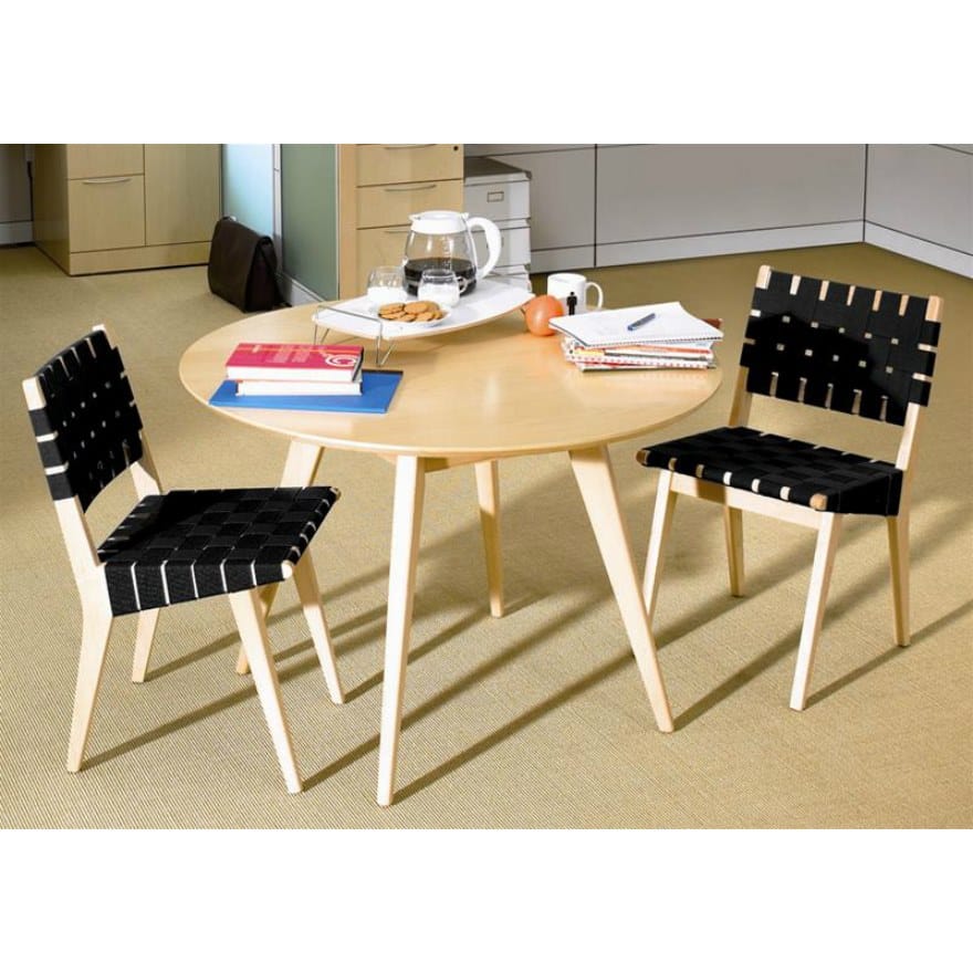 Деревянный стул с хлопковыми полосами Knoll Risom ARCH-00073263 - Вид №4