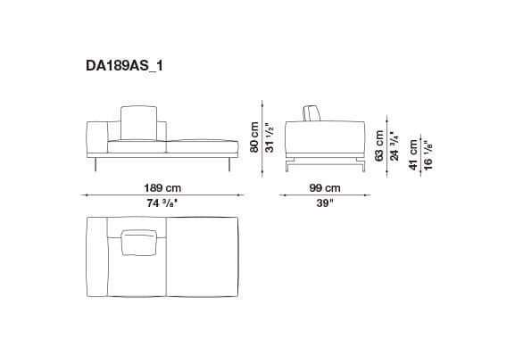 3-местный тканевый диван с полуостровом B&B Italia док ARCH-00061121 - Вид №68