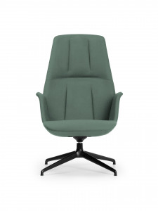 HV 9098 high backrest armchair with swivel aluminum base True Design Hive