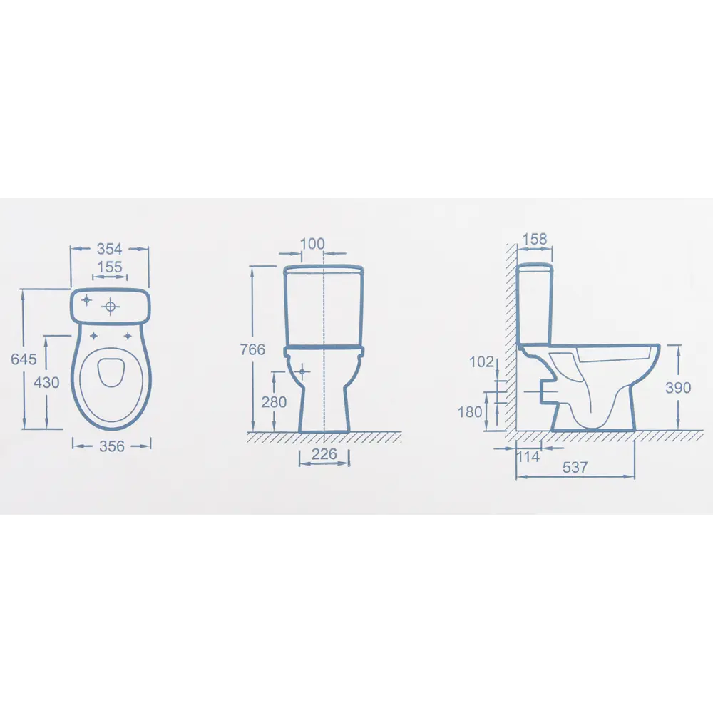Чаша унитаза напольного Jacob Delafon Patio STLM-2080889 - Вид №7