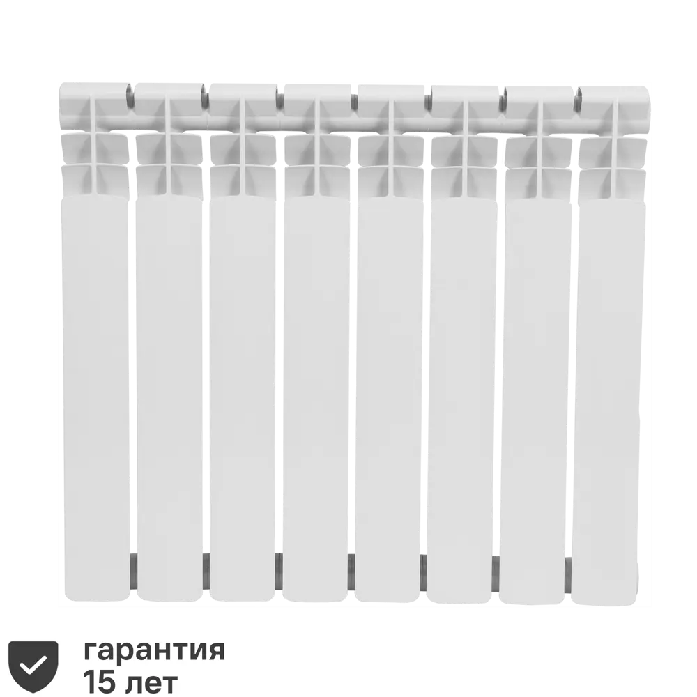 Радиатор секционный Monlan Bimetal 500/80 8 секций боковое подключение биметалл белый STLM-2101819