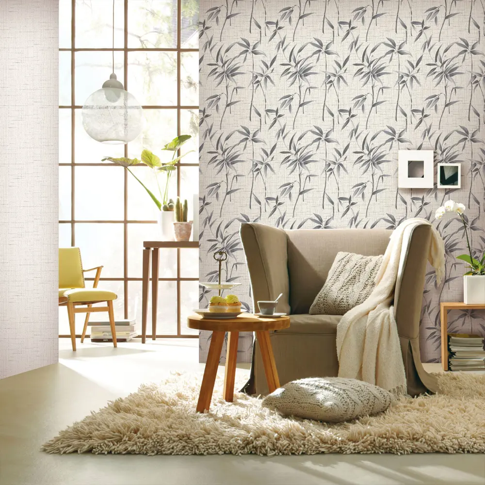 Обои бумажные 0.53х10 м холст цвет серый ER 1655-3 Erismann STLM-2179577 - Вид №2