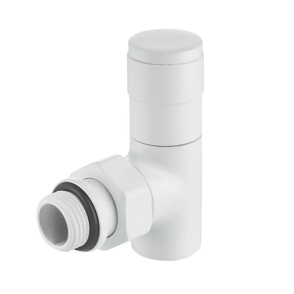 Набор вентилей для радиатора Royal Thermo Piano 1/2" угловой цвет белый STLM-2066565 - Вид №1