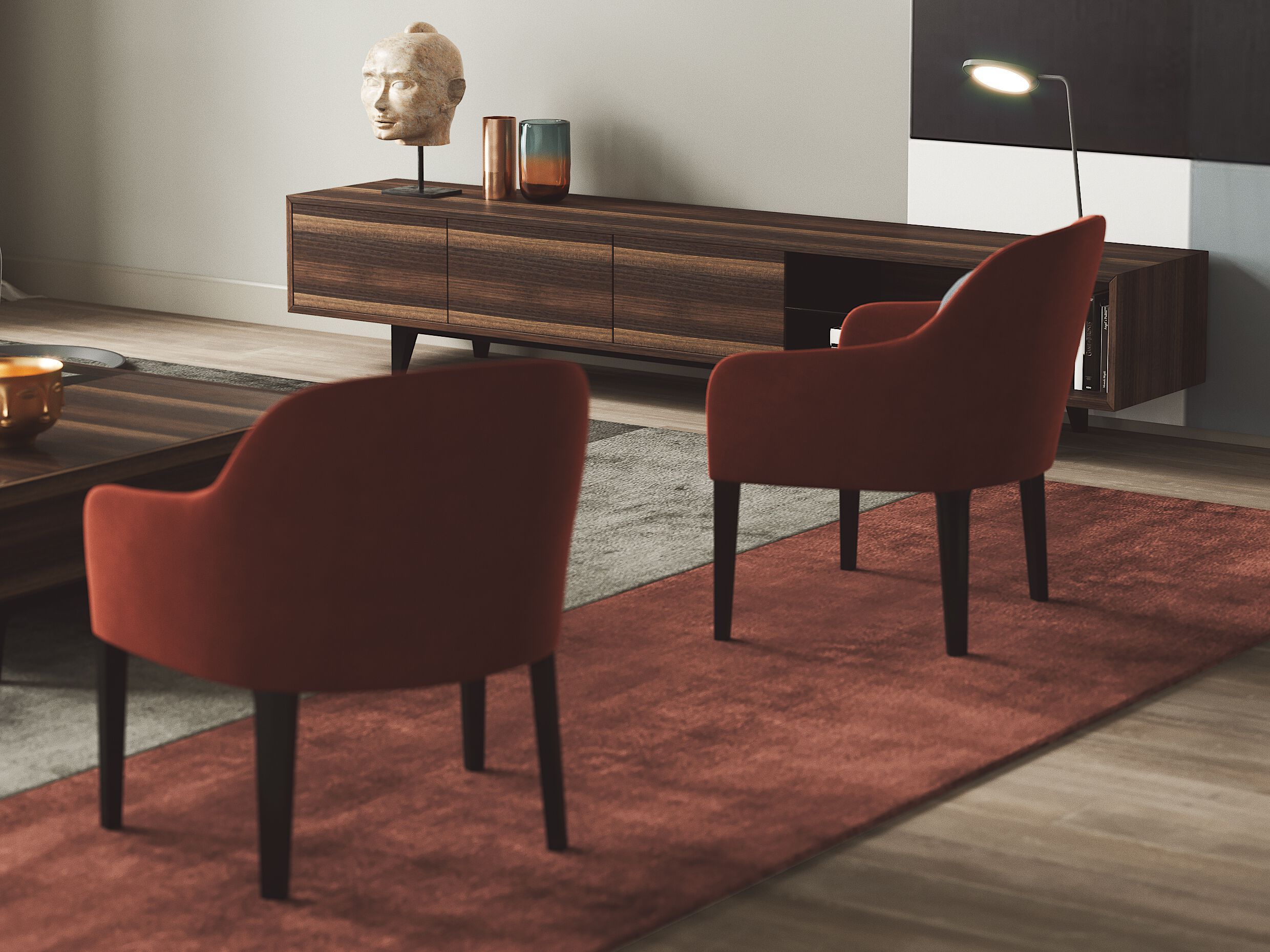 Тканевое кресло с подлокотниками PRADDY Miller ARCH-00120887 - Вид №2