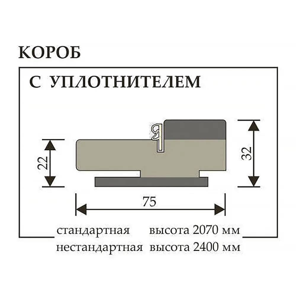 Дверная коробка Двери регионов Нова телескопический 2070х75х32мм цвет антрацит 3шт