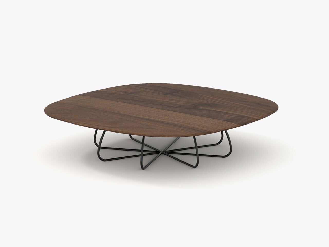 Низкий квадратный журнальный столик из массива дерева Air Division Craft ARCH-00122534 - Вид №1