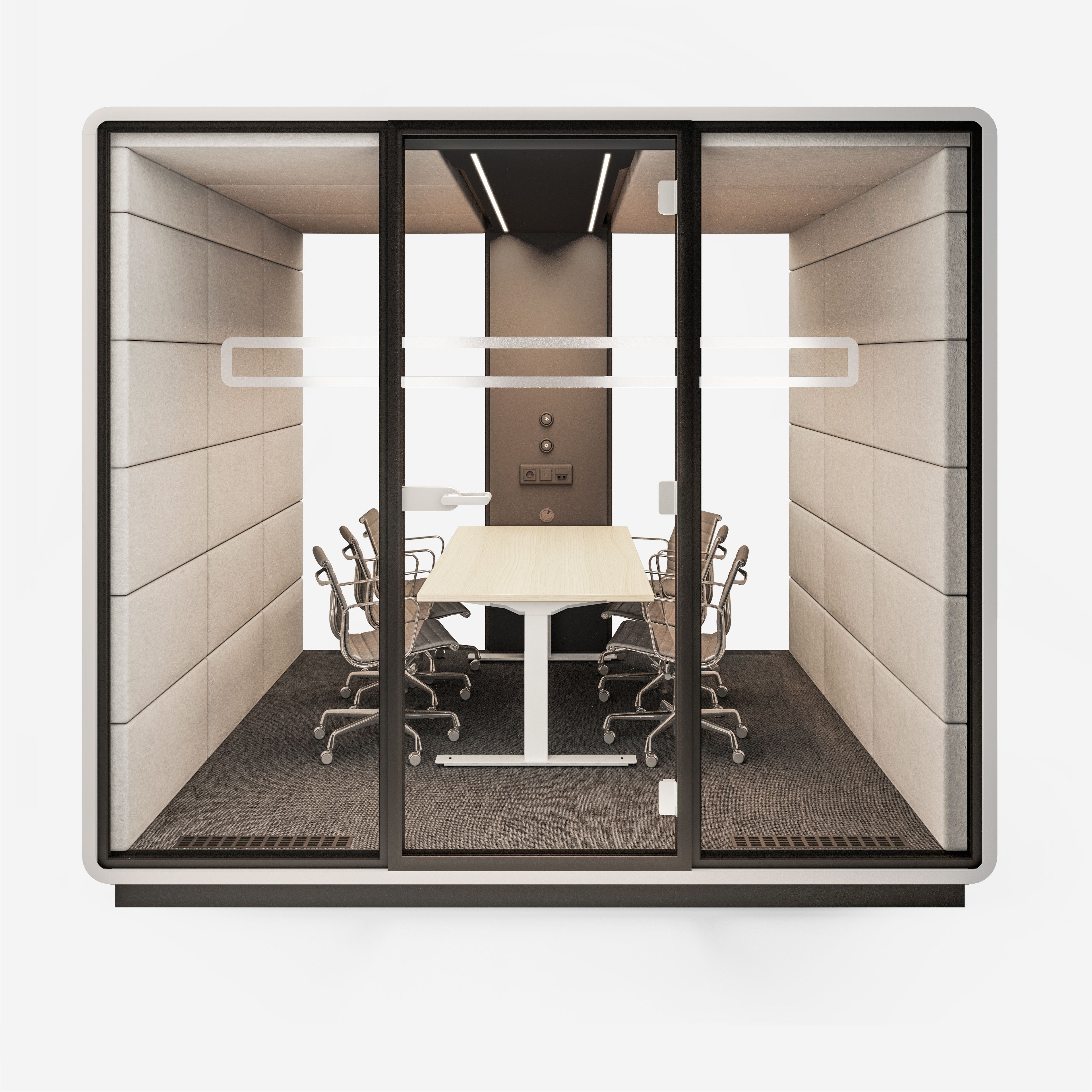 Многосторонняя акустическая офисная кабина со встроенным освещением Mikomax Smart Office Hushoffice ARCH-00059090 - Вид №16