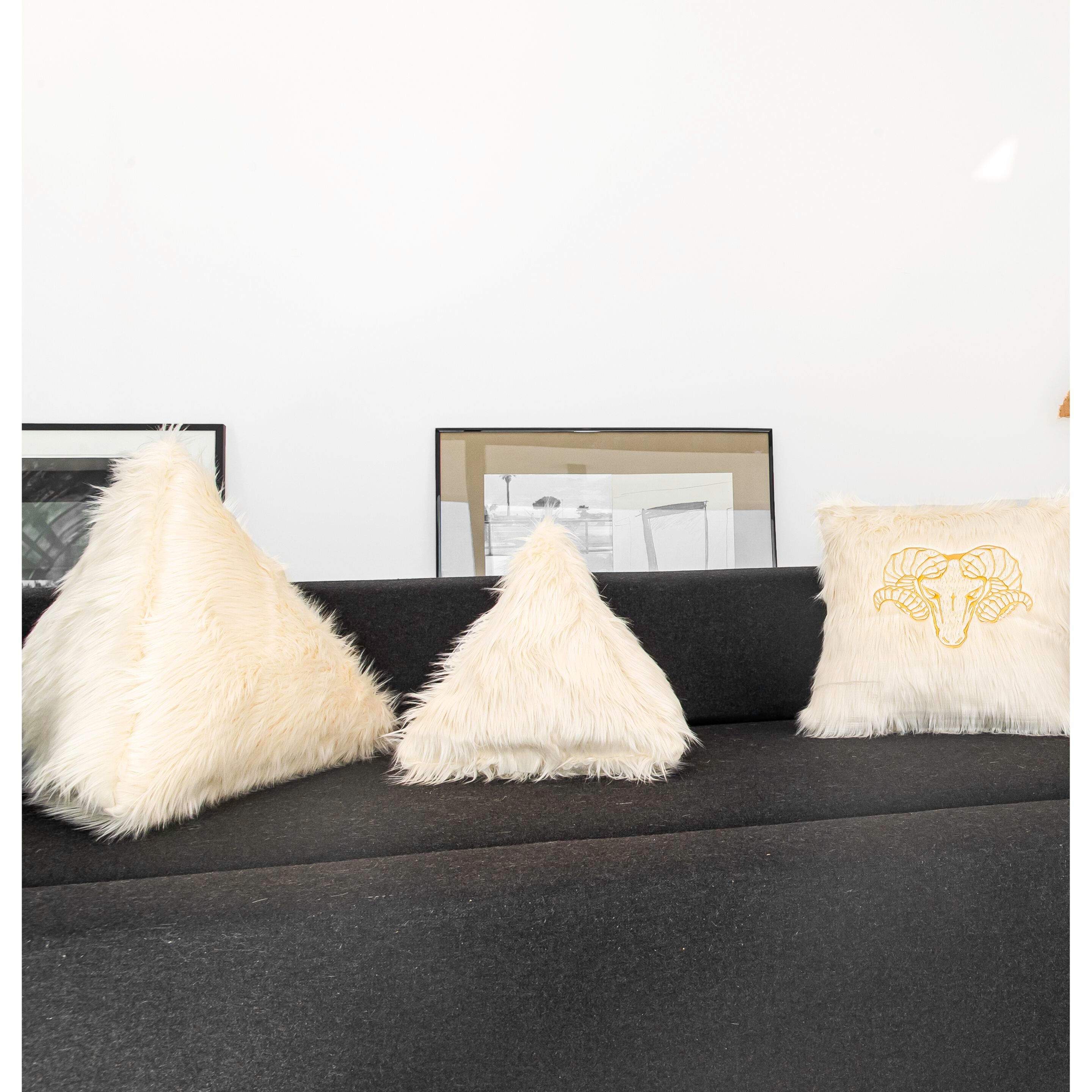 Вышитая вручную подушка из искусственного меха MX HOME Megeve ARCH-00067165 - Вид №5