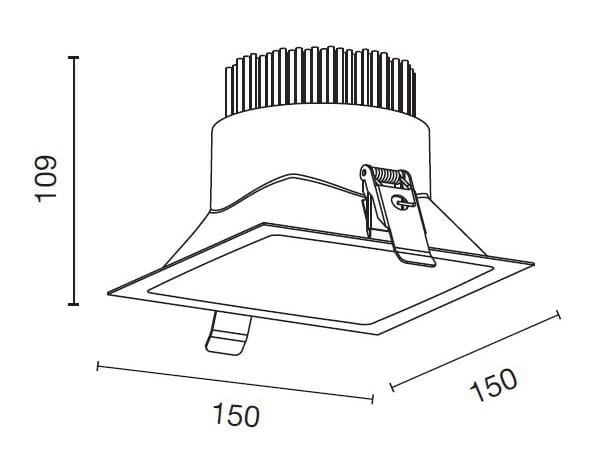 Круглый литой алюминиевый потолочный светильник WayPoint ALL ARCH-00057132 - Вид №3