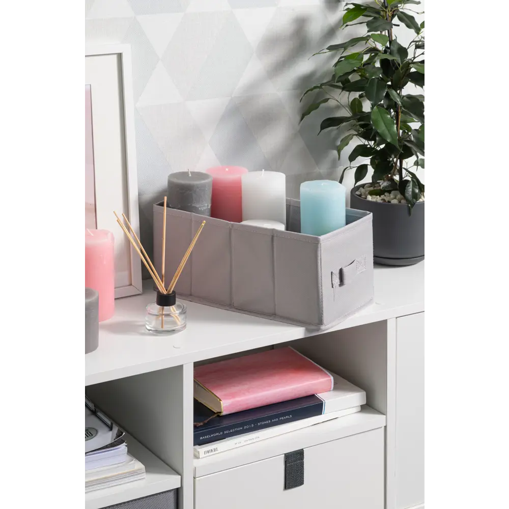 Короб Spaceo KUB Granit 15x31x15 см 6.9 л спанбонд цвет графитовый STLM-2011715 - Вид №2