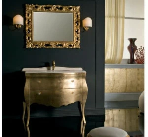 LASA IDEA Мебель для умывальника из сусального золота с ящиками Bellagio