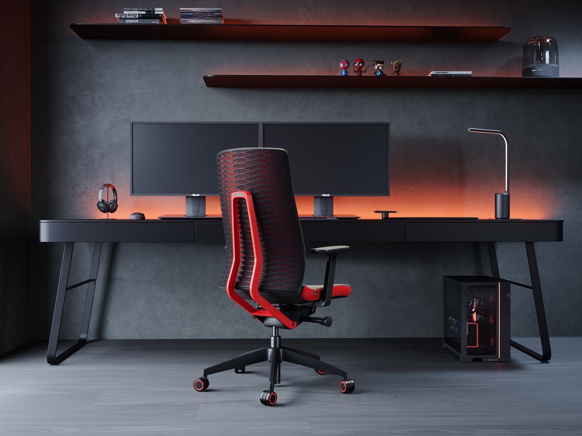 5 спиц подлокотник ткань поворотный операционный стул офис LD Seating FollowMe ARCH-00105129 - Вид №3