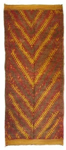 AFOLKI Прямоугольный шерстяной коврик с длинным ворсом и узором Talsent Taa1241be