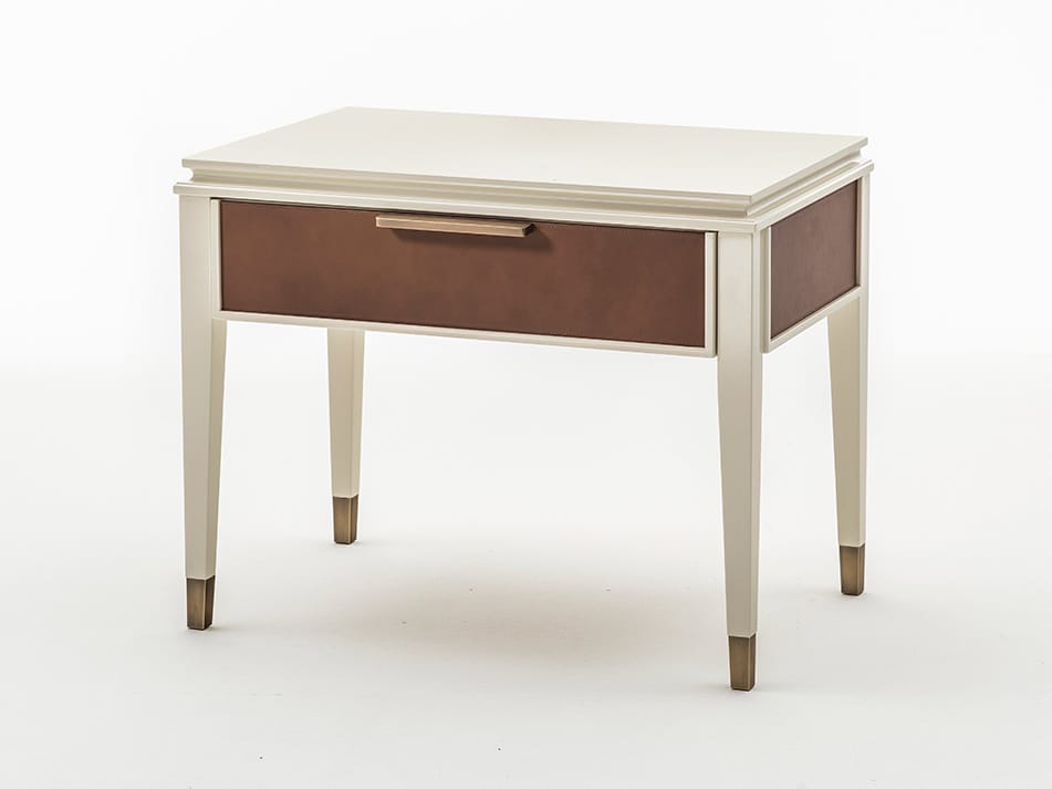 Прямоугольная кожаная прикроватная тумбочка с ящиками OAK Милан ARCH-00093419