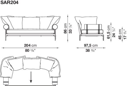 Угловой диван из ткани B&B Italia Атолл ARCH-00091854 - Вид №47