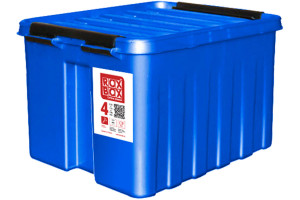 16523065 Ящик п/п 210х170х175 мм с крышкой и клипсами синий 18694 Rox Box