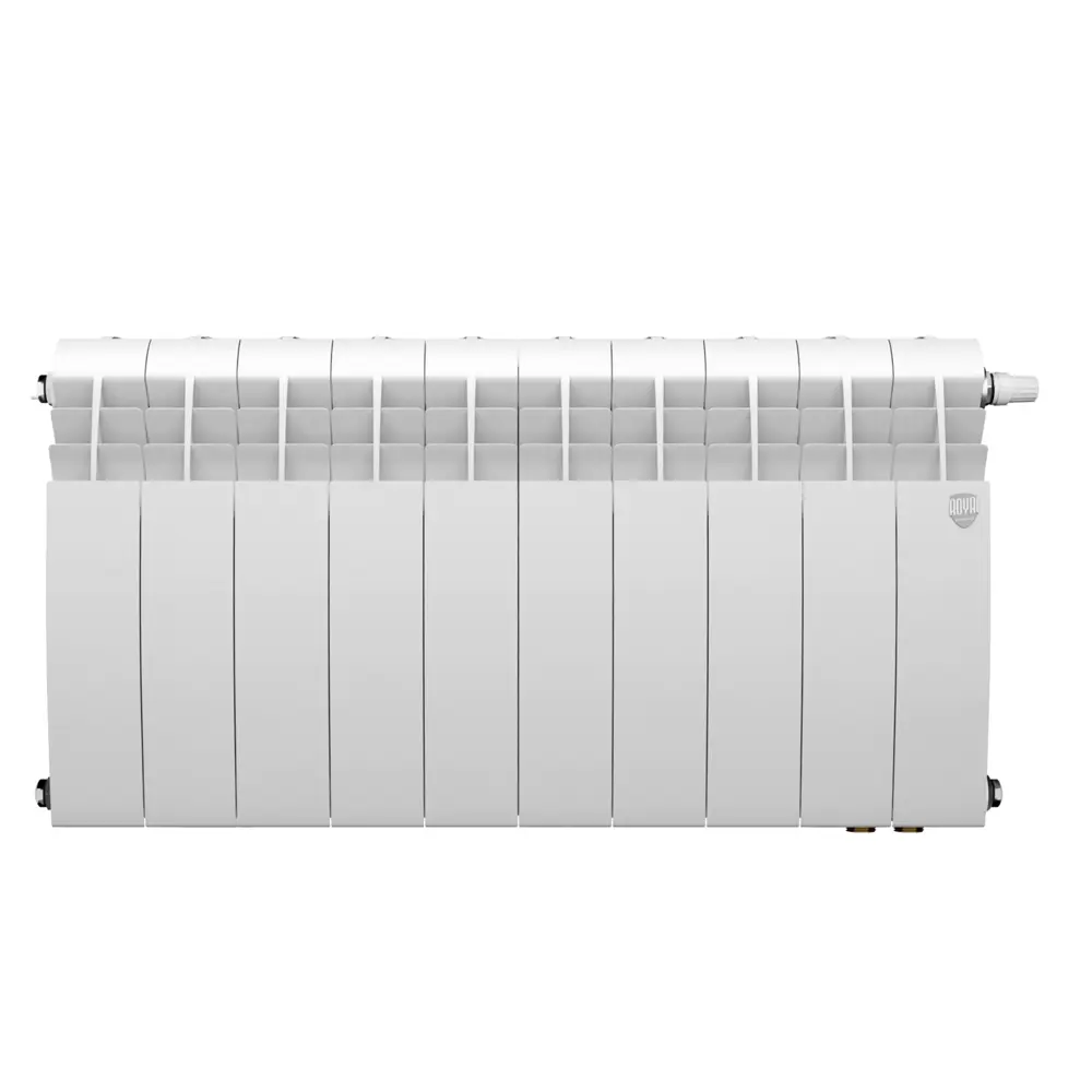 Радиатор секционный Royal Thermo Biliner 350/87 10 секций нижнее подключение биметалл белый Отсутствует STLM-2136097
