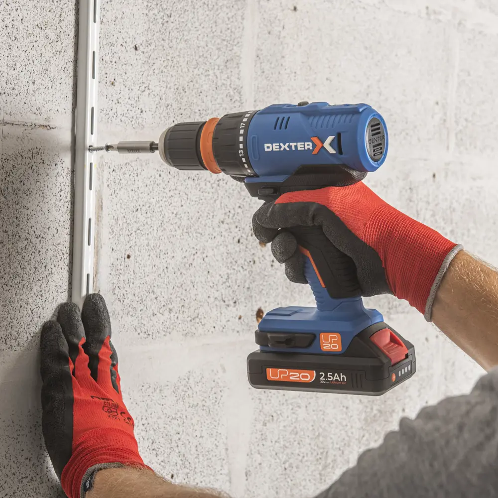 Дрель аккумуляторная Dexter 20VSD2-35RCA.1A, 20 В Li-Ion 2.5 Ач STLM-2050147 - Вид №11