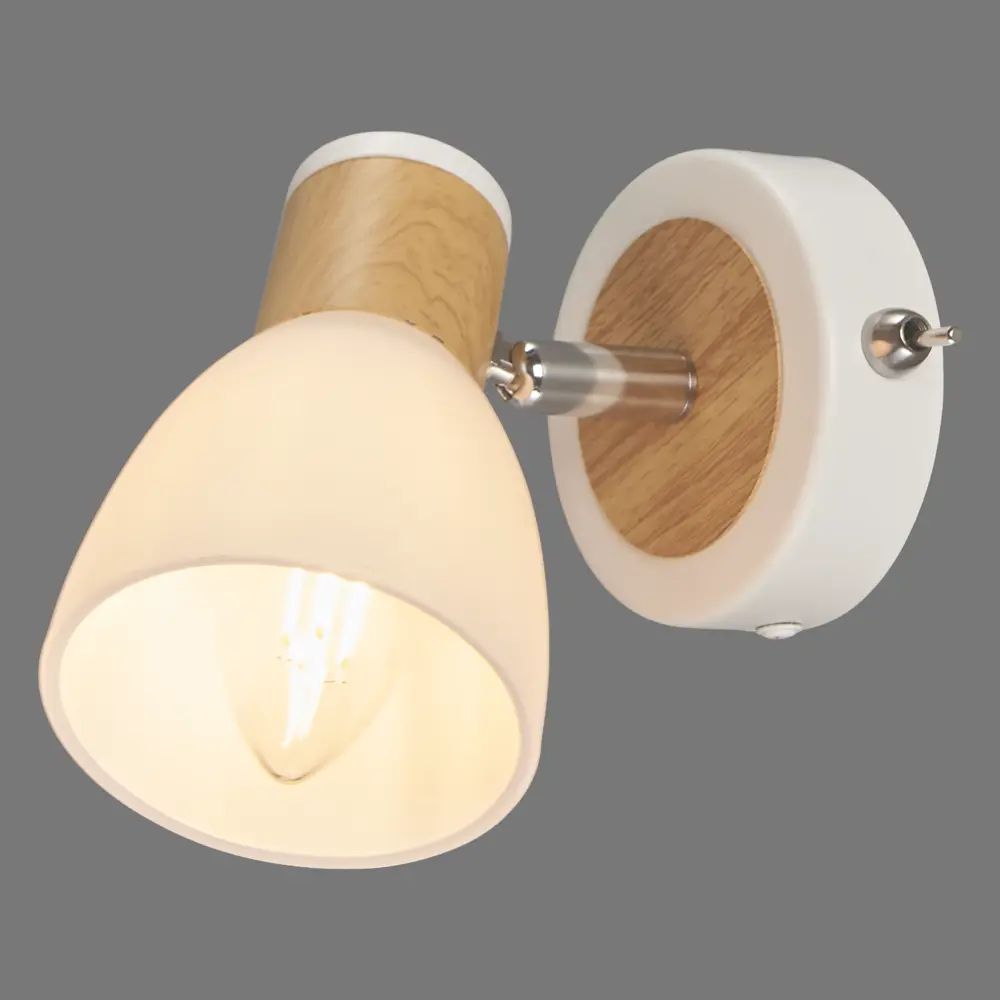 Спот поворотный Бутон 1 лампа E14 2 м² цвет сосна TDM ELECTRIC STLM-2175042 - Вид №1