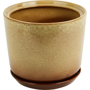Горшок цветочный Gonchar Лира №2 Люкс ø23 h21 v5 л керамика желтый