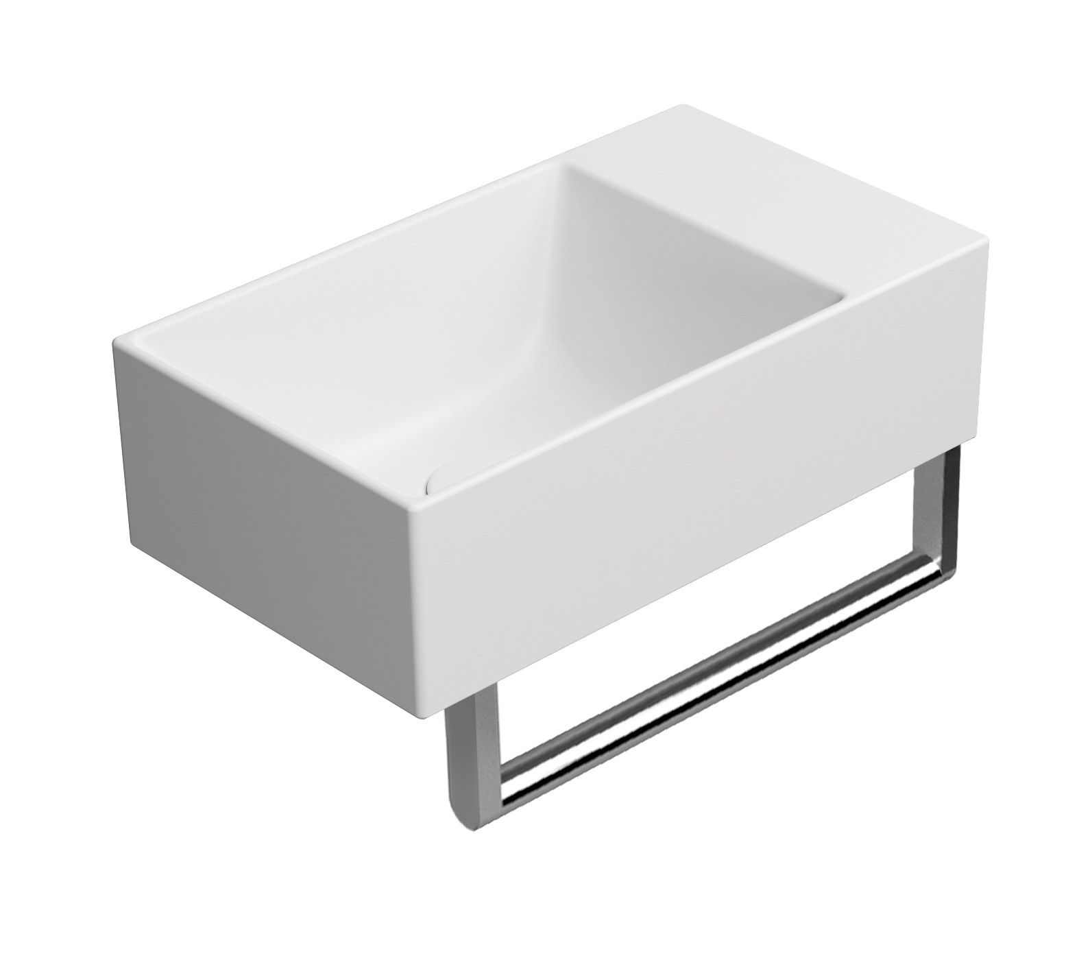 Керамическая прямоугольная раковина с держателем для полотенец GSI ceramica Color Elements ARCH-00149505 - Вид №11