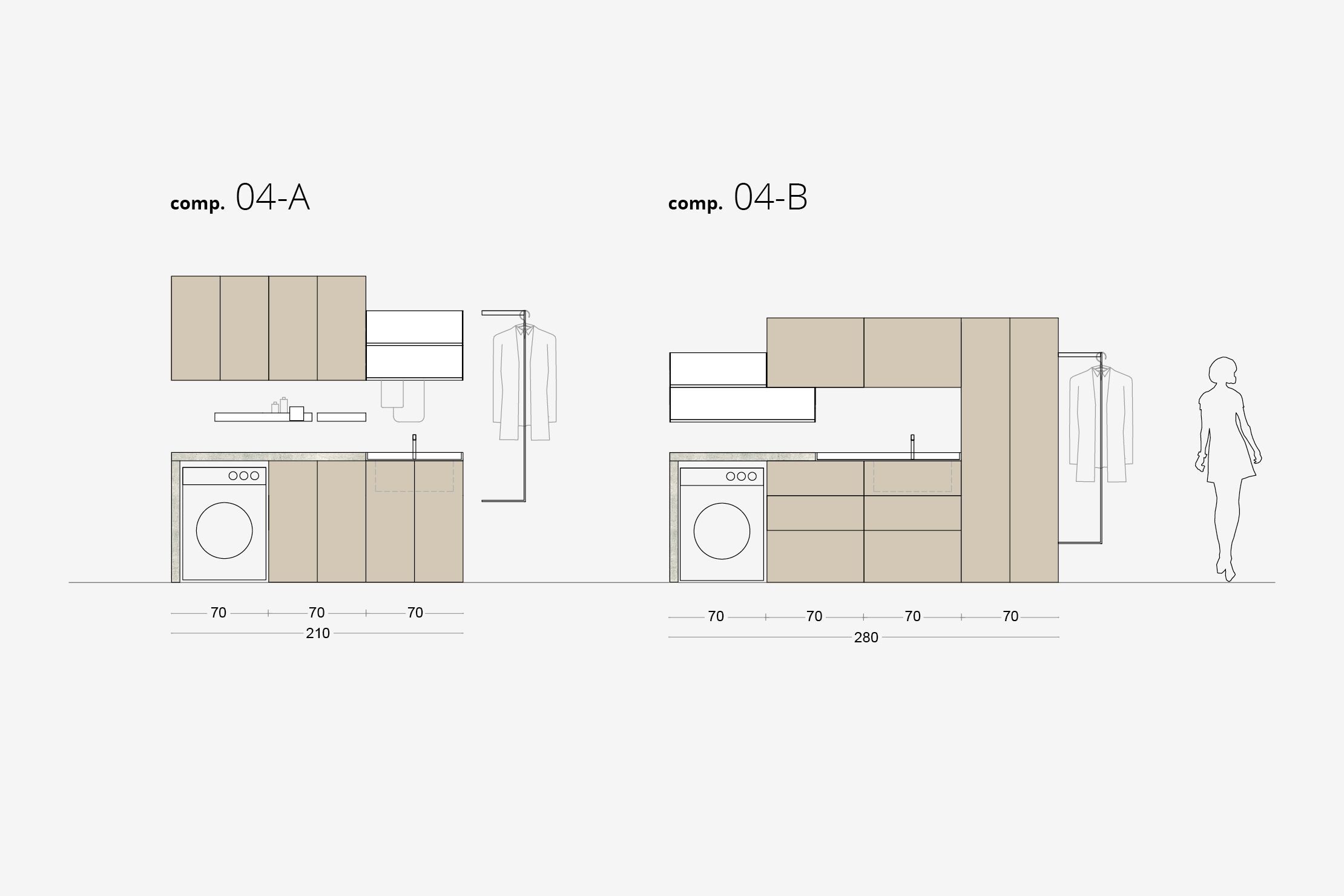 Деревянный шкаф для белья ARCOM I_WASH ARCH-00135117 - Вид №4